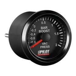 MANOMETRO PRESSIONE TURBO DIAM. 52MM FONDO NERO