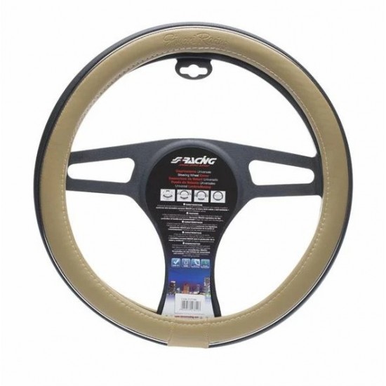 COPRIVOLANTE TROPHY 6 ECOPELLE NERA/BEIGE C/INS. CROMATI 37/39