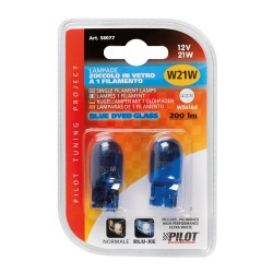 LAMPADE VETRO BLUE-XE 1 FILAM. 12V 21W - PZ. 2