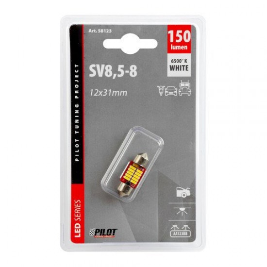 LAMPADA SILURO 31MM 10-30V 10SMD