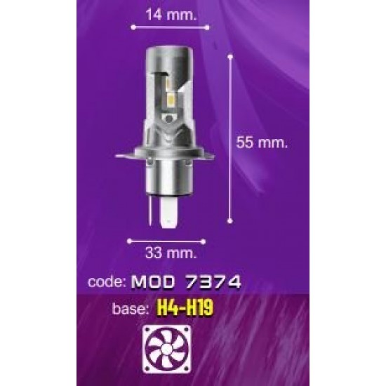 LAMPADE LED H4-H19 ROTAX-FAN KIT PLUG AND PLAY