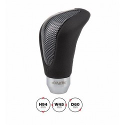 POMELLO PELLE NERA INSERTI CARBONIO
