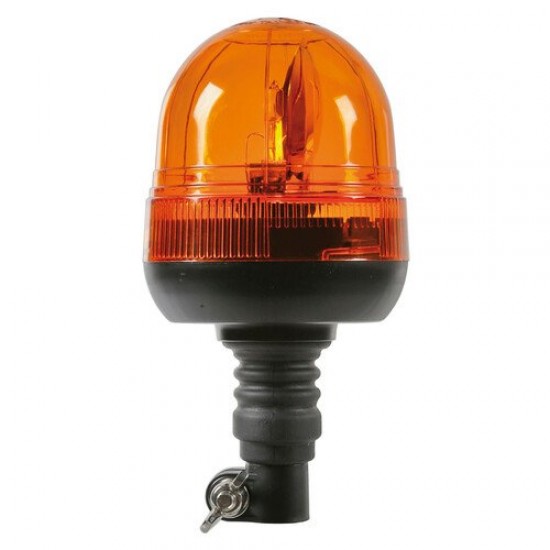 LAMPADA ROTANTE ARANCIO 12 V CON BASE FLESSIBILE
