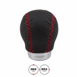 POMELLO SET PELLE NERA CUCITURA ROSSA