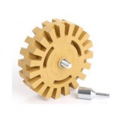 RUOTA RIMUOVI ADESIVI CARAMELLO DENTATO D.90MM S.20MM C/PERNO