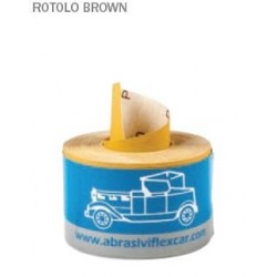 ROTOLO ABRASIVO BROWN VELCRATO GR.120 MM.115 X MT.50