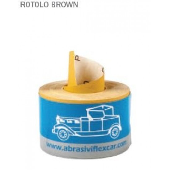 ROTOLO ABRASIVO BROWN VELCRATO GR.120 MM.115 X MT.50