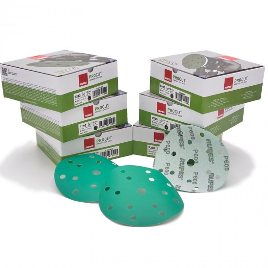 DISCO ABRASIVO GR.120 15 FORI RUPES PRO-CUT - PZ. 50