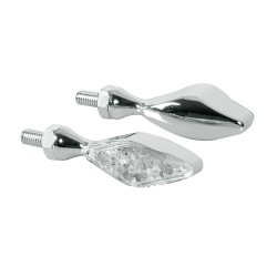 FRECCE CROMATE LED BIANCO STORM A COPPIA