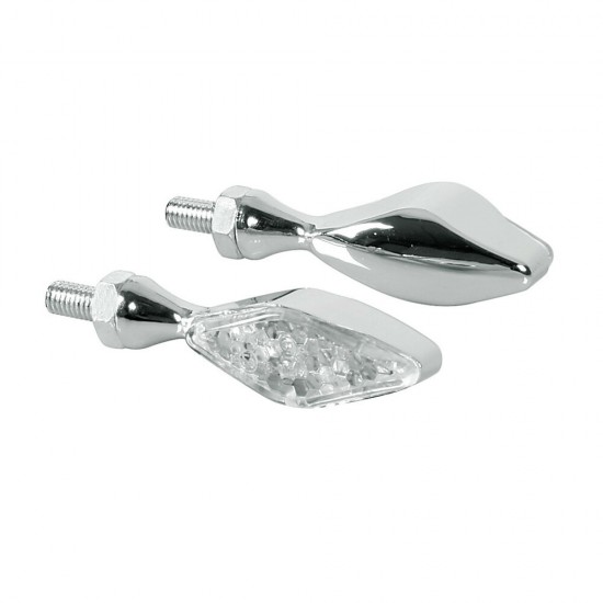 FRECCE CROMATE LED BIANCO STORM A COPPIA