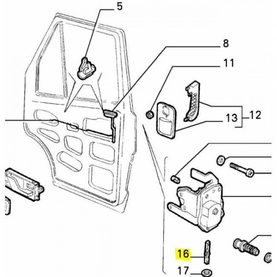 ASTINA TIRANTE SERRATURA PORTA DUCATO