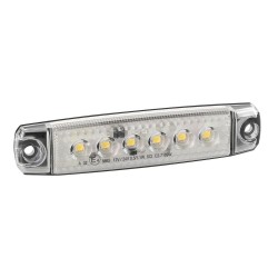 LUCE INGOMBRO 6 LED PIATTA 12/24V - BIANCA