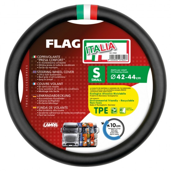 COPRIVOLANTE FLAG-IT SIMILPELLE NERO 42-44