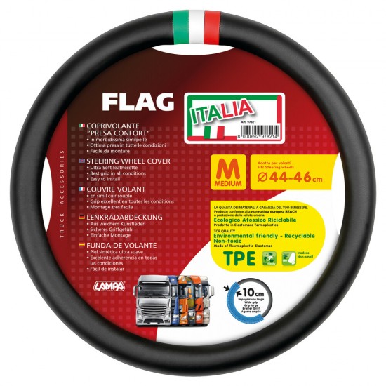 COPRIVOLANTE FLAG-IT SIMILPELLE NERO 44-46