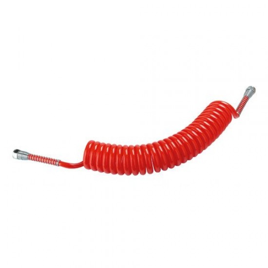 TUBO ARIA A SPIRALE ROSSO CON TERMINALI RINFORZATI MT.4,5