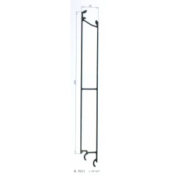 BARRA ALLUMINIO PIENA CENTRALE SPONDA H.CM.20 L.MT.1