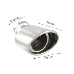 TERMINALE INOX OVALE INCLINATO (ES.)