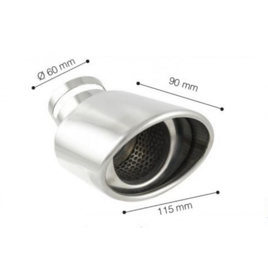 TERMINALE INOX OVALE INCLINATO (ES.)