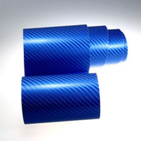 PELLICOLA ADESIVA CARBON BLU
