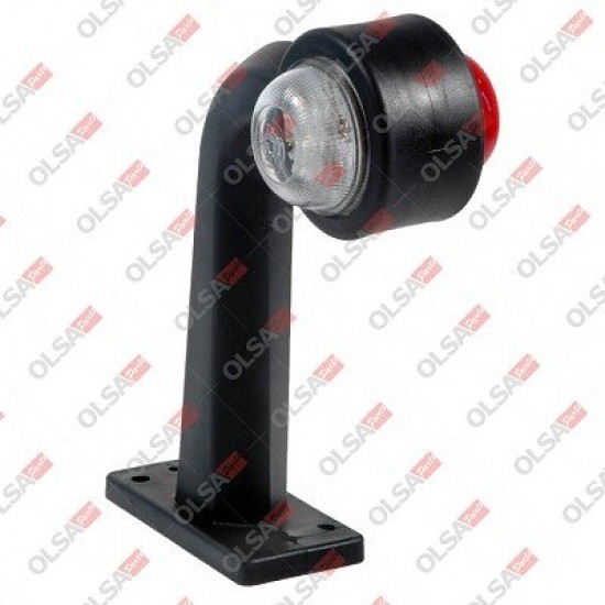 FANALE INGOMBRO GOMMA CURVO BIANCO/ROSSO FANALE INGOMBRO GOMMA CURVO BIANCO/ROSSO