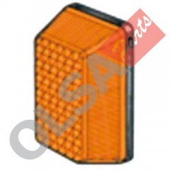 FANALE LATERALE ARANCIO C/CATADIOTTRO BASE PIANA