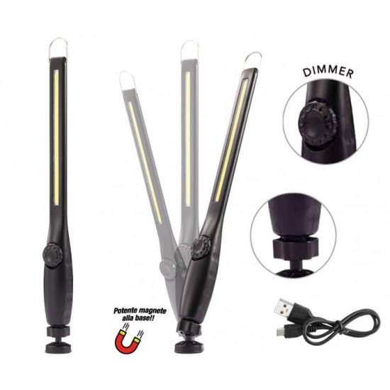 LAMPADA LED SLIM REGOLABILE RICARICABILE TANGO 250 LUMEN