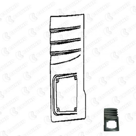 GRIGLIA LAT. SX PLASTICA GRIGIA IVECO 115-145 (ES)