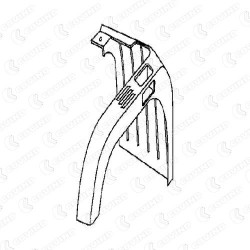 PARAFANGO ANT. DX IN PLASTICA GRIGIA TURBOZETA PARAFANGO ANT. DX IN PLASTICA GRIGIA TURBOZETA