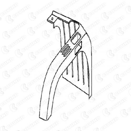 PARAFANGO ANT. SX IN PLASTICA GRIGIA TURBOZETA
