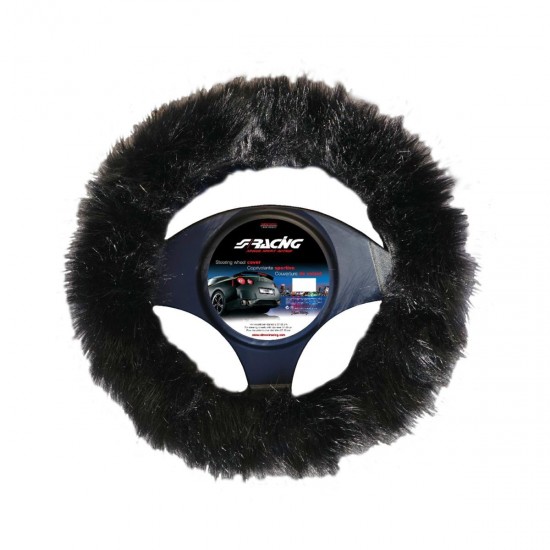 COPRIVOLANTE FLUFFY FUR BLACK MIS.37/39