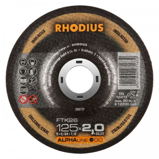 DISCO TAGLIO RHODIUS DM 115 SPESSORE MM 3,2
