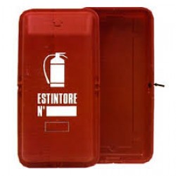 PORTA ESTINTORE ROSSO 6 KG. 277X277X635MM.