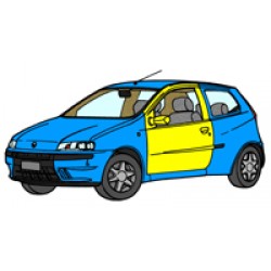 KIT FISSAGGIO PORTA ANT. 3/5 PORTE NUOVA PUNTO '99-03