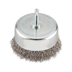 SPAZZOLA ACCIAIO A TAZZA D.75 MM.