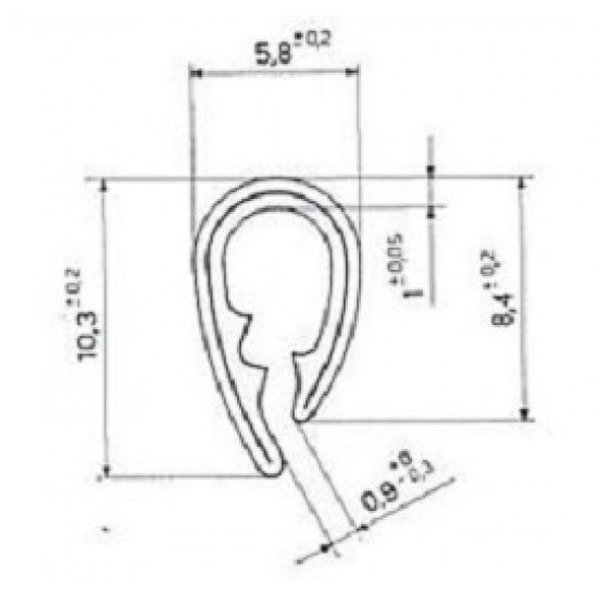 GOCCIOLATOIO NERO LEGGERO 850-500 AL MT.