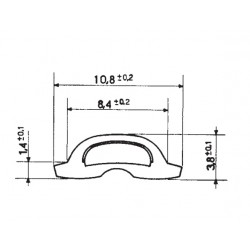 COPRIGIUNTO INOX PER PROFILO PARABREZZA FIAT 500 L