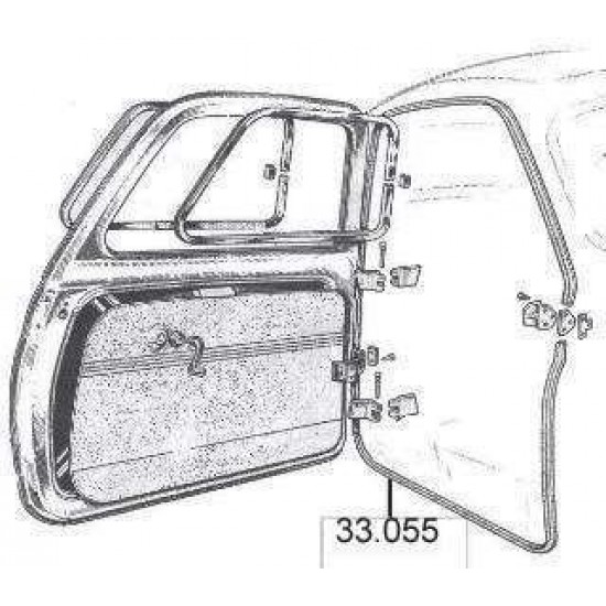 GUARNIZIONE PORTA DX/SX FIAT 500 D