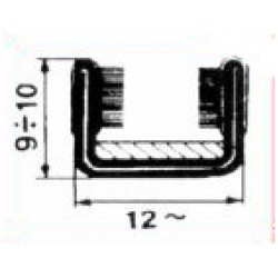 CANALINO VETRI MIS.10X12 NON ARMATO AL MT. FIAT 500