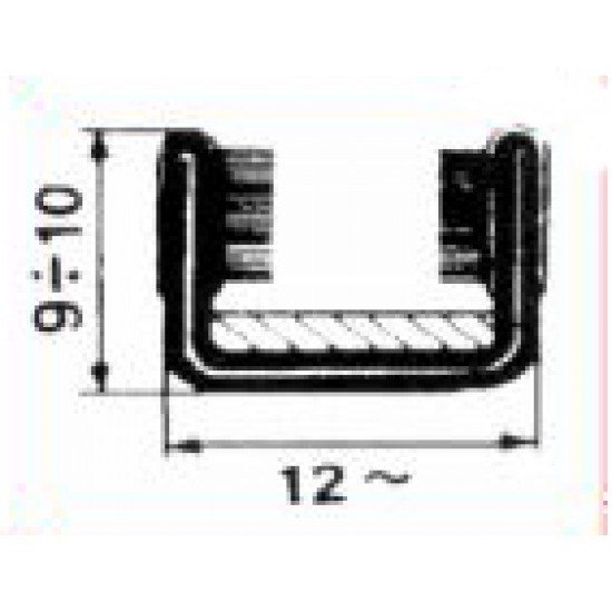 CANALINO VETRI MIS.10X12 NON ARMATO AL MT. FIAT 500