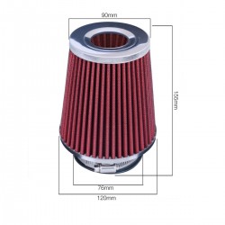 FILTRO ARIA UNIVERSALE DIAM.76 CONICO C/ADATTATORI FILTRO ARIA UNIVERSALE DIAM.76 CONICO C/ADATTATORI