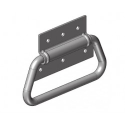 MANIGLIA ZINCATA UNIVERSALE COMPLETA DI SUPPORTO