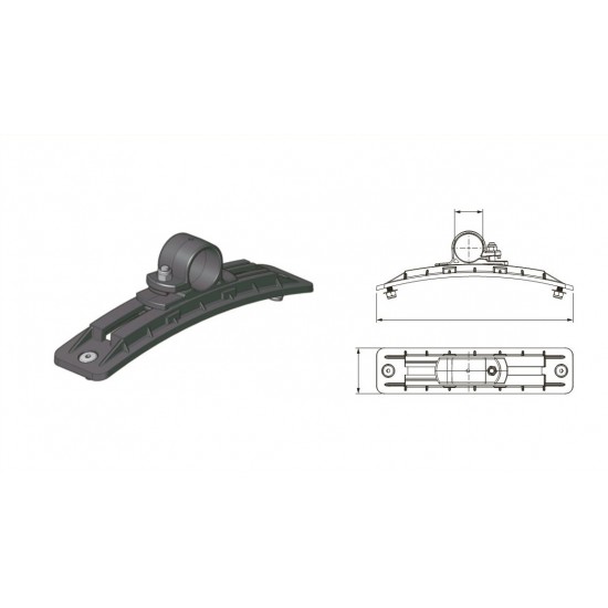 STAFFA PARAFANGO PLASTICA REGOLABILE D. 42