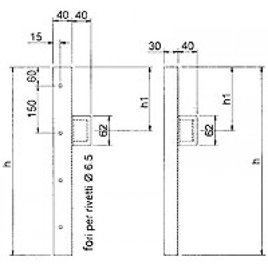 TESTATE LATERALI DX FISSO H 60