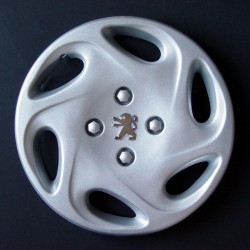 COPPE RUOTE 14 PEUGEOT 206 LOGO CROMATO (24) SERIE DA 4