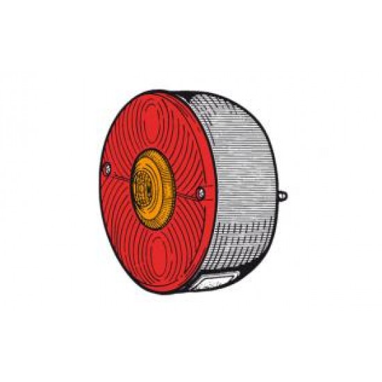 FANALE POST. ROTONDO C/LUCE TARGA TIR