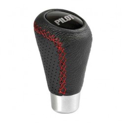 POMELLO SPEED SPORT NERO C/CUCITURE ROSSE 6 EMBLEMI