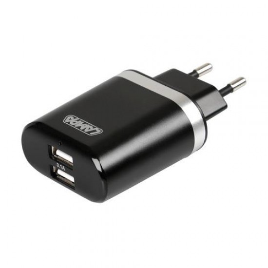PRESA USB DA RETE 2XUSB CON RICARICA VELOCE UNIV.
