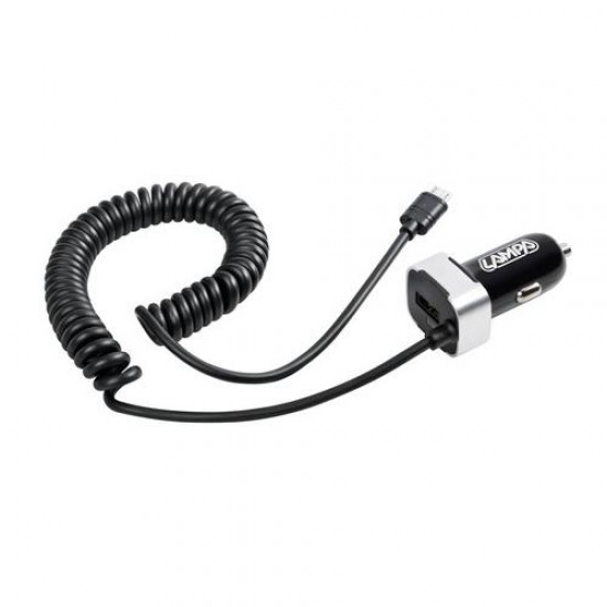 CARICABATTERIE MICRO USB CON PRESA 240MA 12/24V