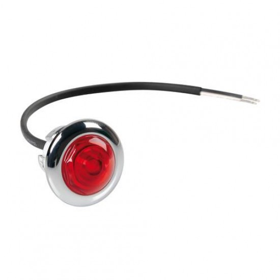 LAMPADA LED CROM. DA INCASSO ROSSA 12/24V. R-19