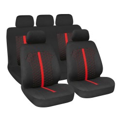 FODERE AUTO STINGER NERO/ROSSO SERIE COMPLETA